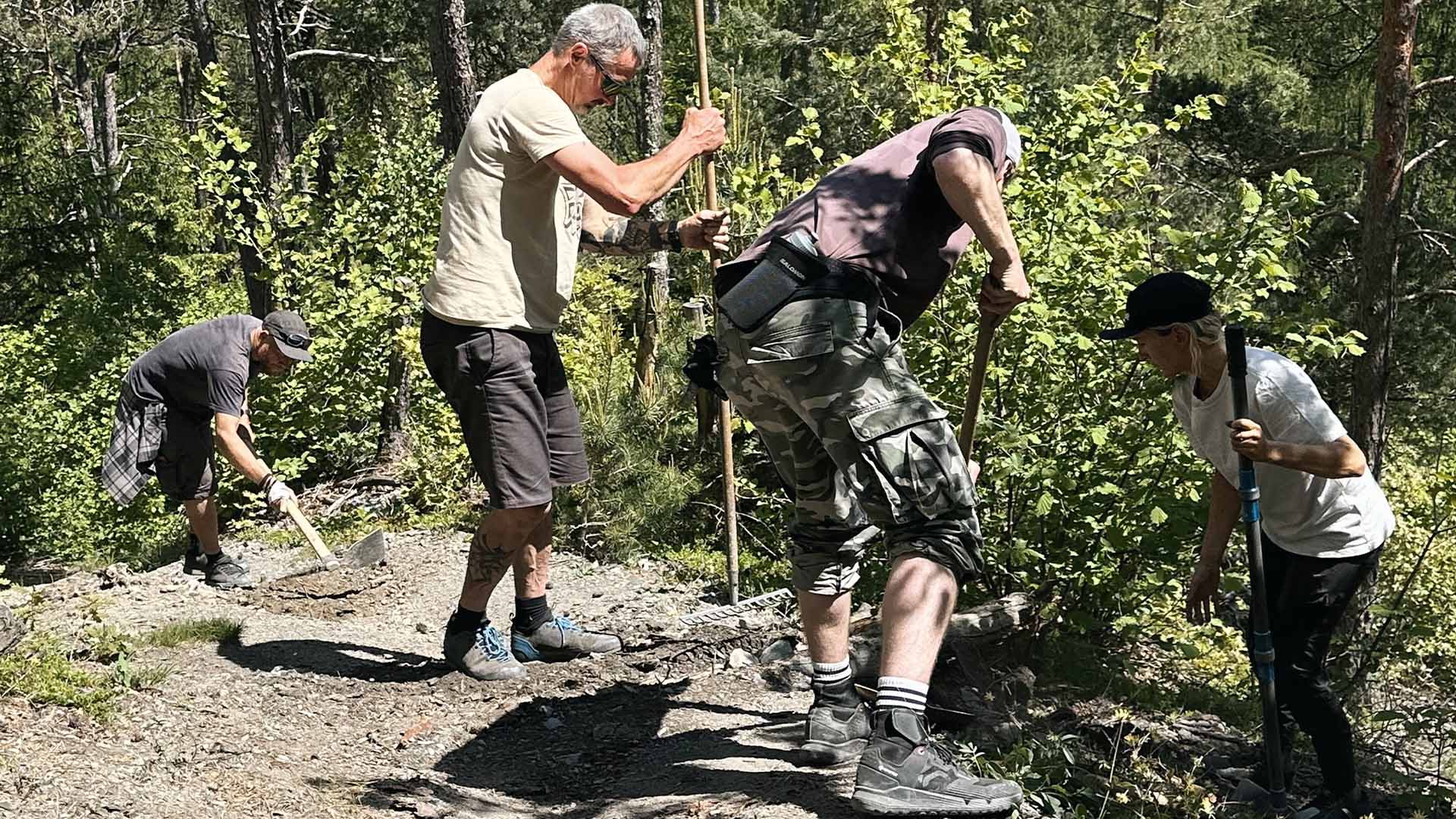 Journée d'entretien à Ayent : un super boulot en équipe avec la commune !